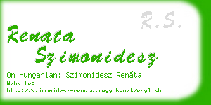 renata szimonidesz business card