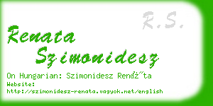 renata szimonidesz business card